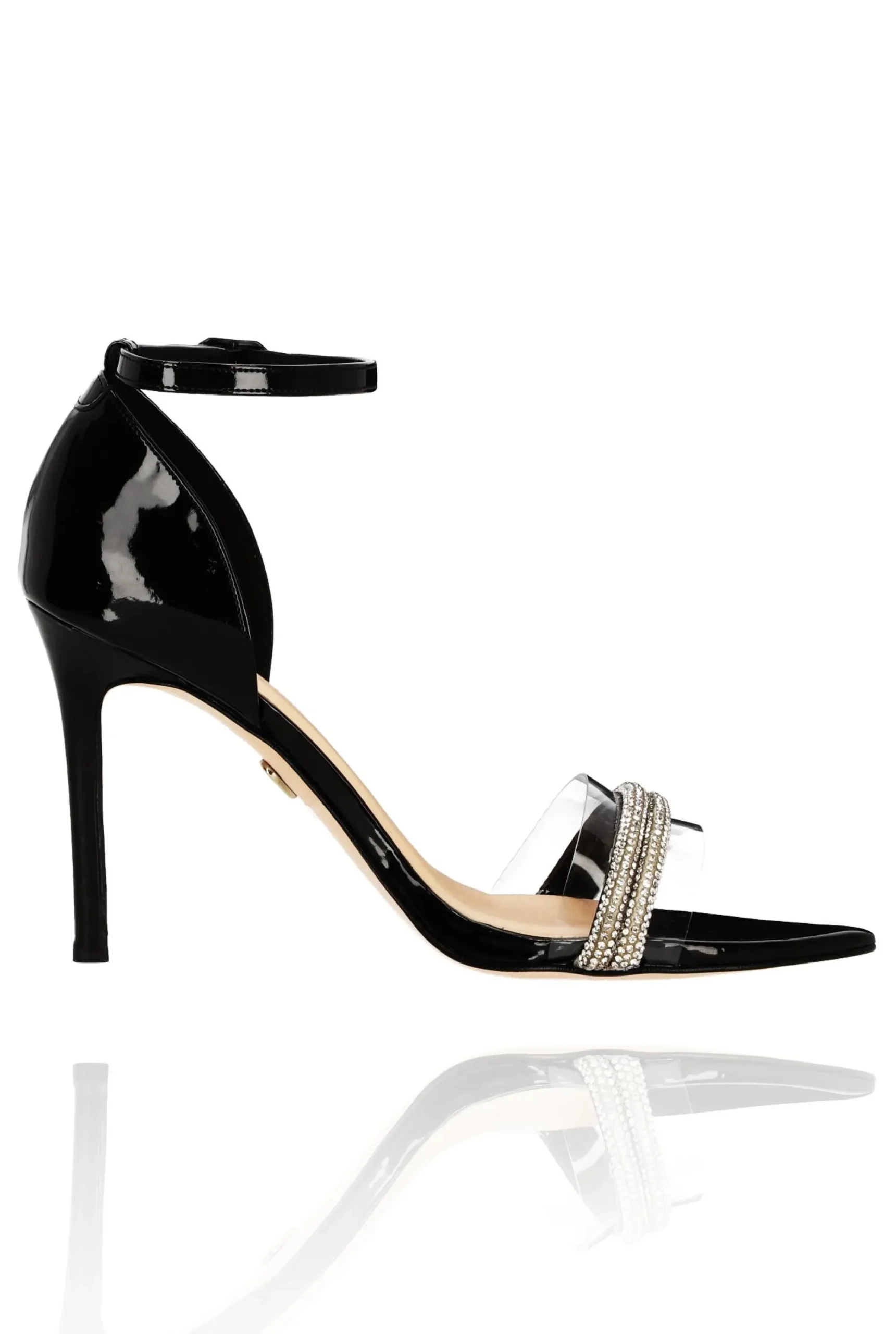 Online Abril - Black Elegant Stilettos With Silver Embellishment Women Shoes