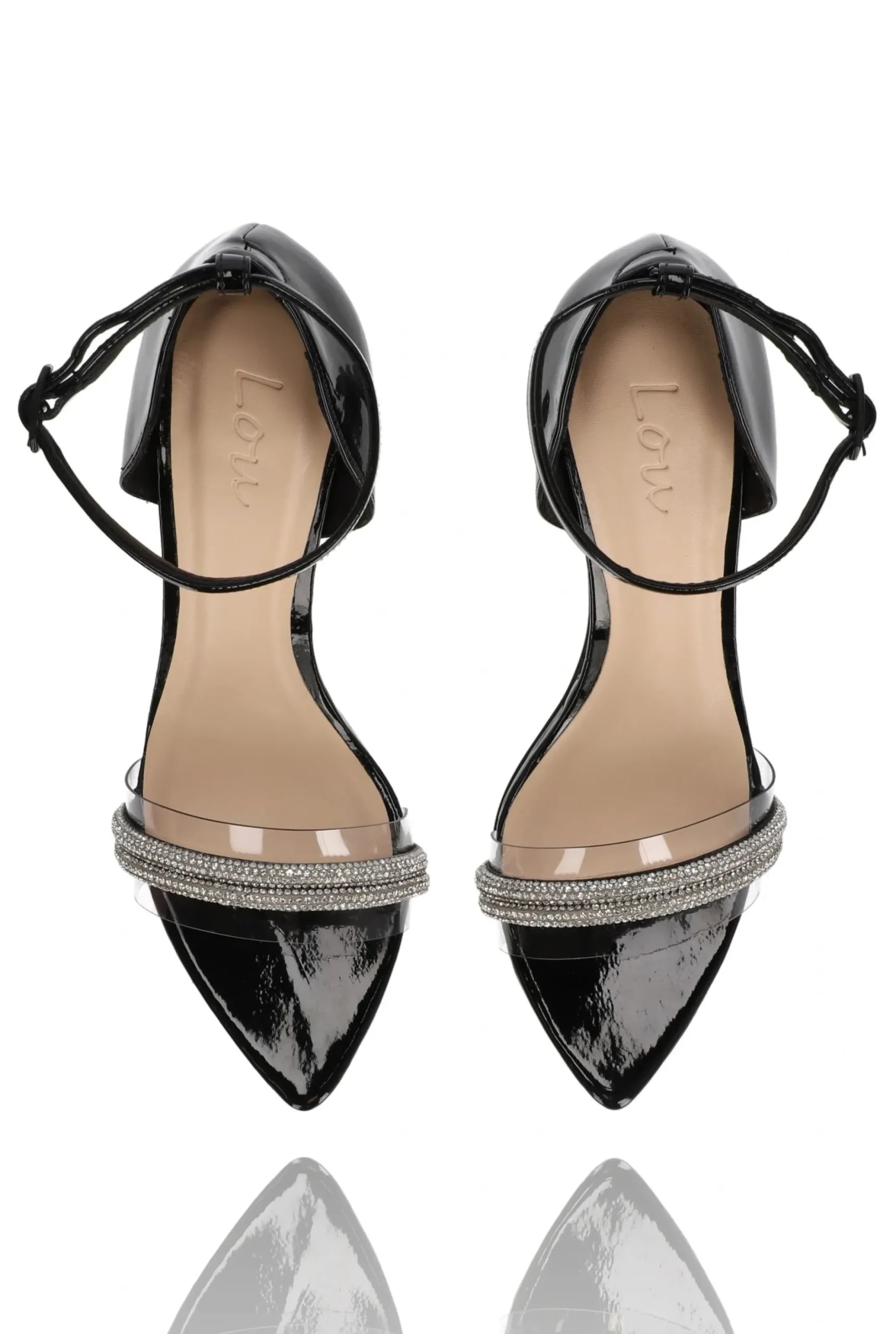 Online Abril - Black Elegant Stilettos With Silver Embellishment Women Shoes