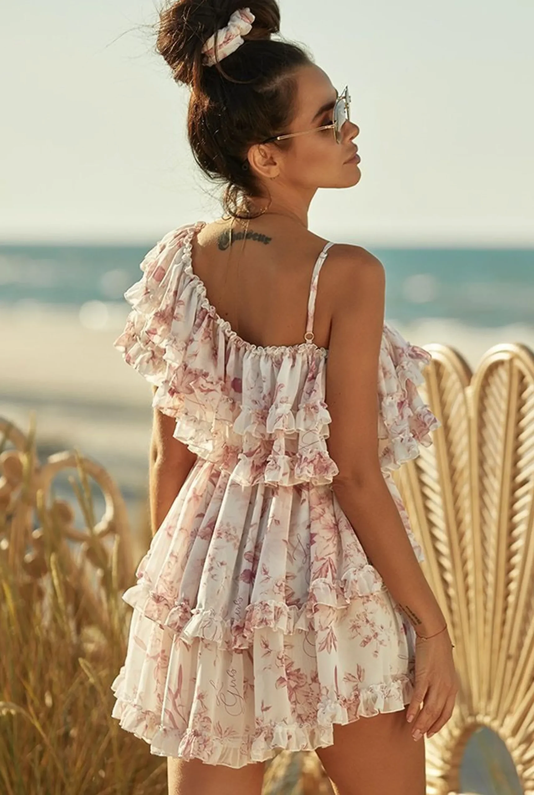 Shop Adora - A Delicate, Asymmetrical Dress Made Of Logged Fabric "Lou Girls" Women Every Day
