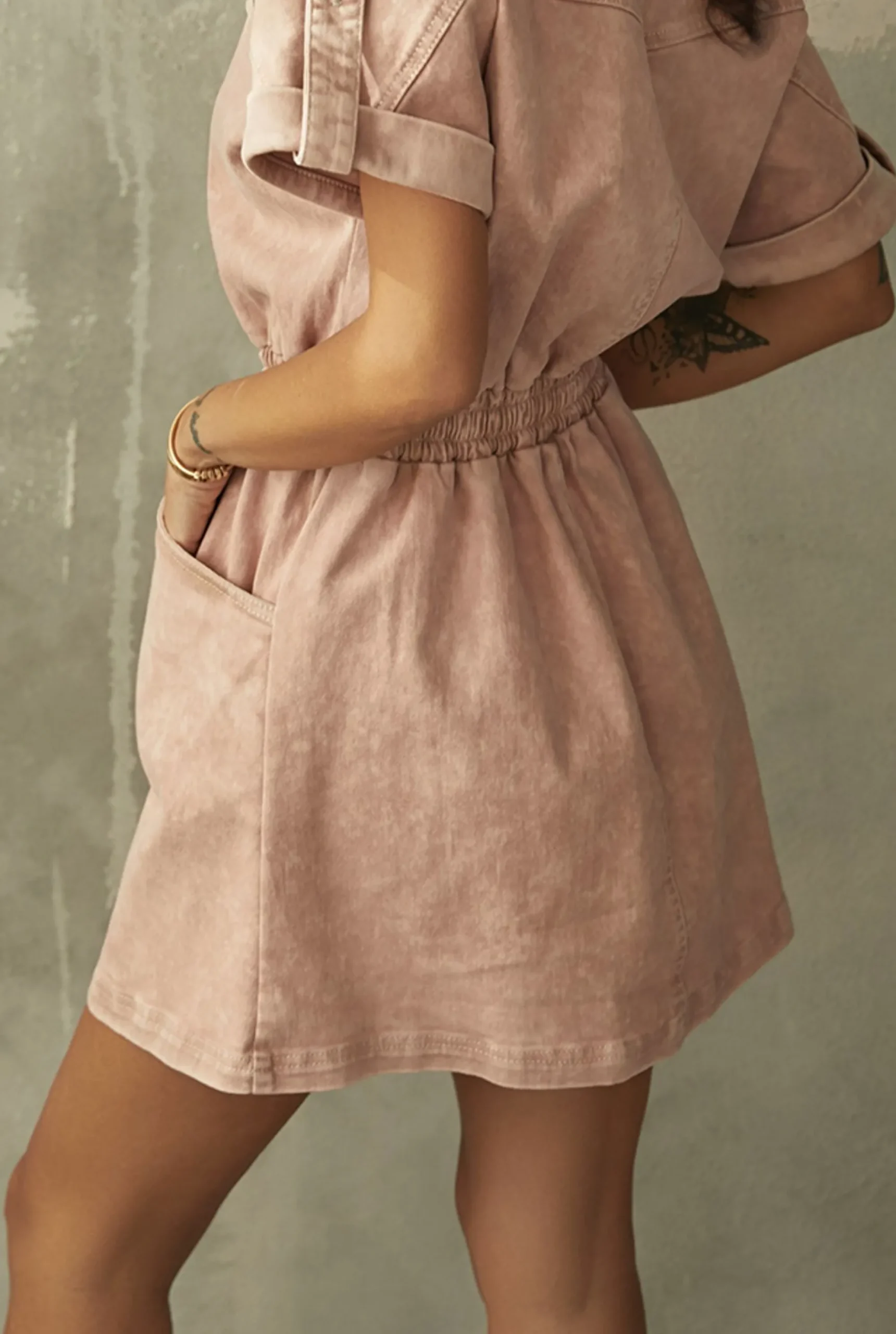 Clearance Ally - Pink Jeans In The Form Of A Kimono Women Date