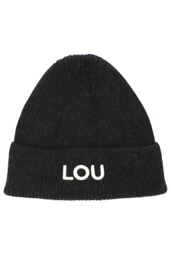 Online Black Winter Beanie With Lou Logo Women Winter Hats