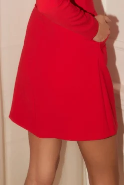 Best Blubell - Red Dress With Open Shoulders And Zipper Women Wedding