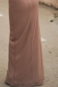 Best Catlin - Elegant Asymmetrical Maxi Dress In Iridescent Brown Women New Year'S Eve