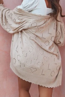 Sale Dores - Logged Loose Cut Beige Sweater Women Sweaters