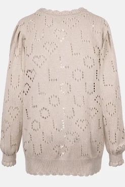 Sale Dores - Logged Loose Cut Beige Sweater Women Sweaters