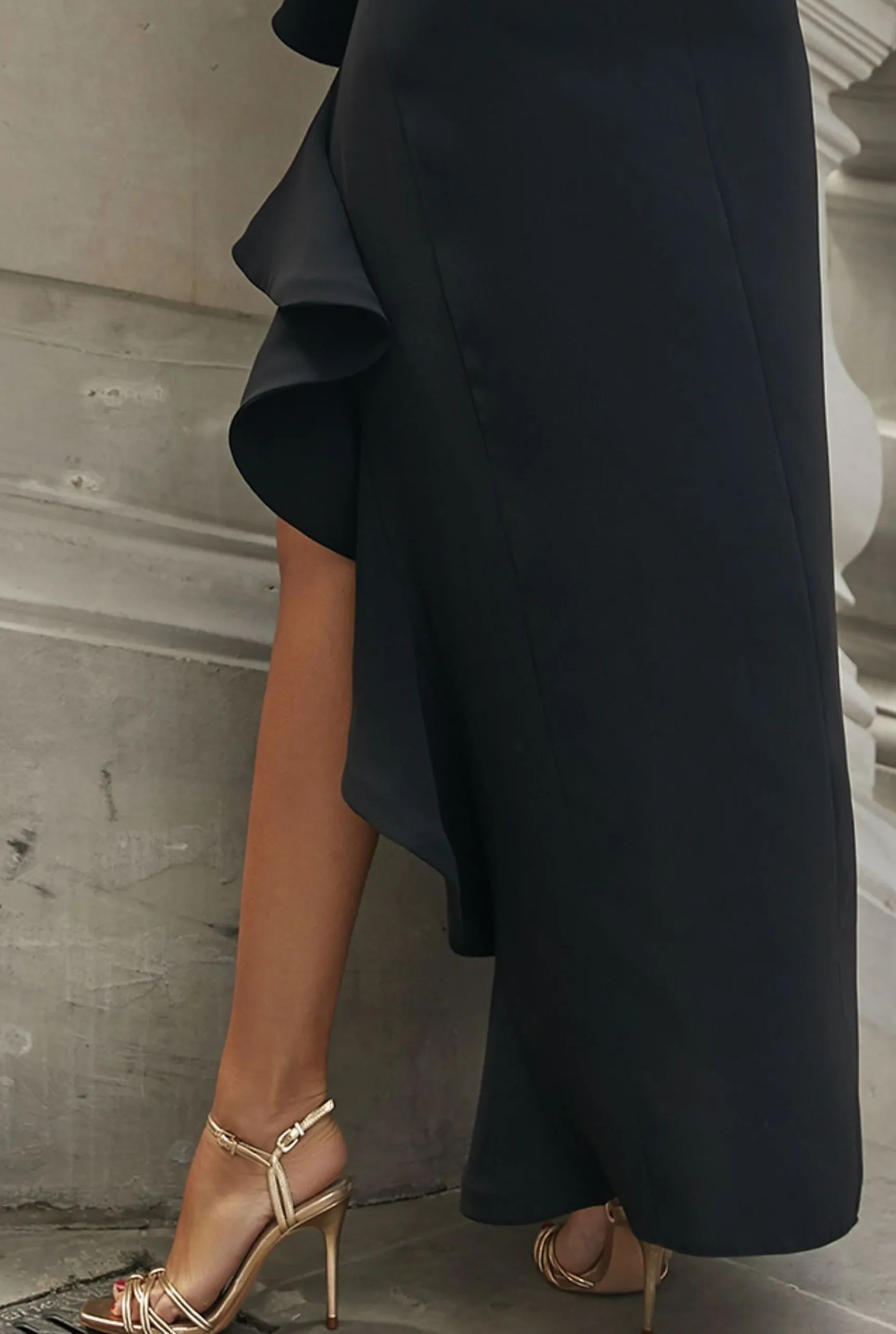 Outlet Fernanda Black - Maxi Dress In Black With Character Women Wedding