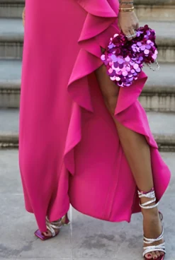 Cheap Fernanda Pink - Maxi Dress In Intense Pink Women Wedding