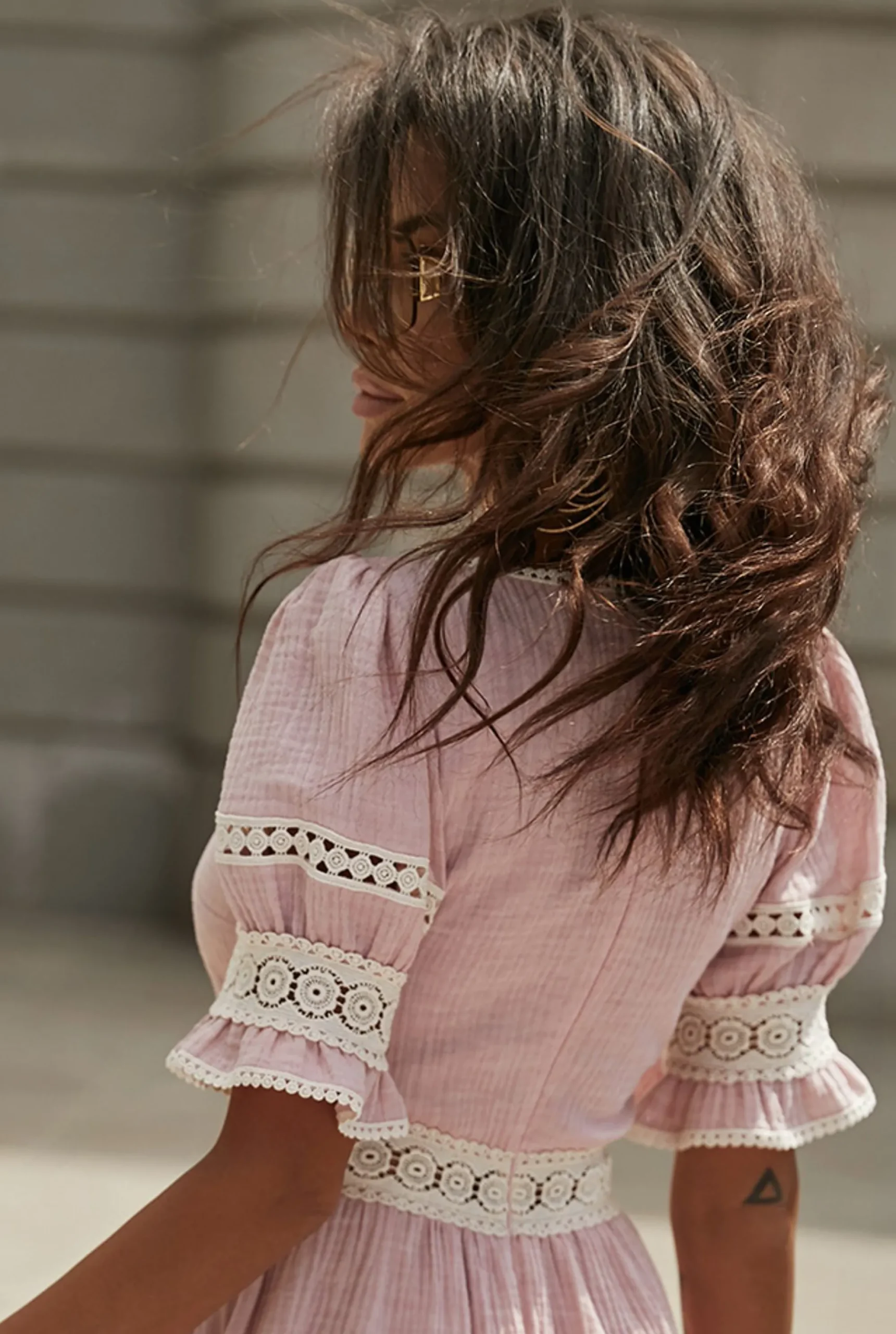 Cheap Gerda - Boho Chick Dress With Cream Lace Women Every Day