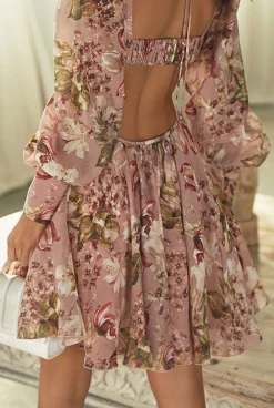 Flash Sale Halla - A Subtle Dress With A Botanical Print Women Wedding