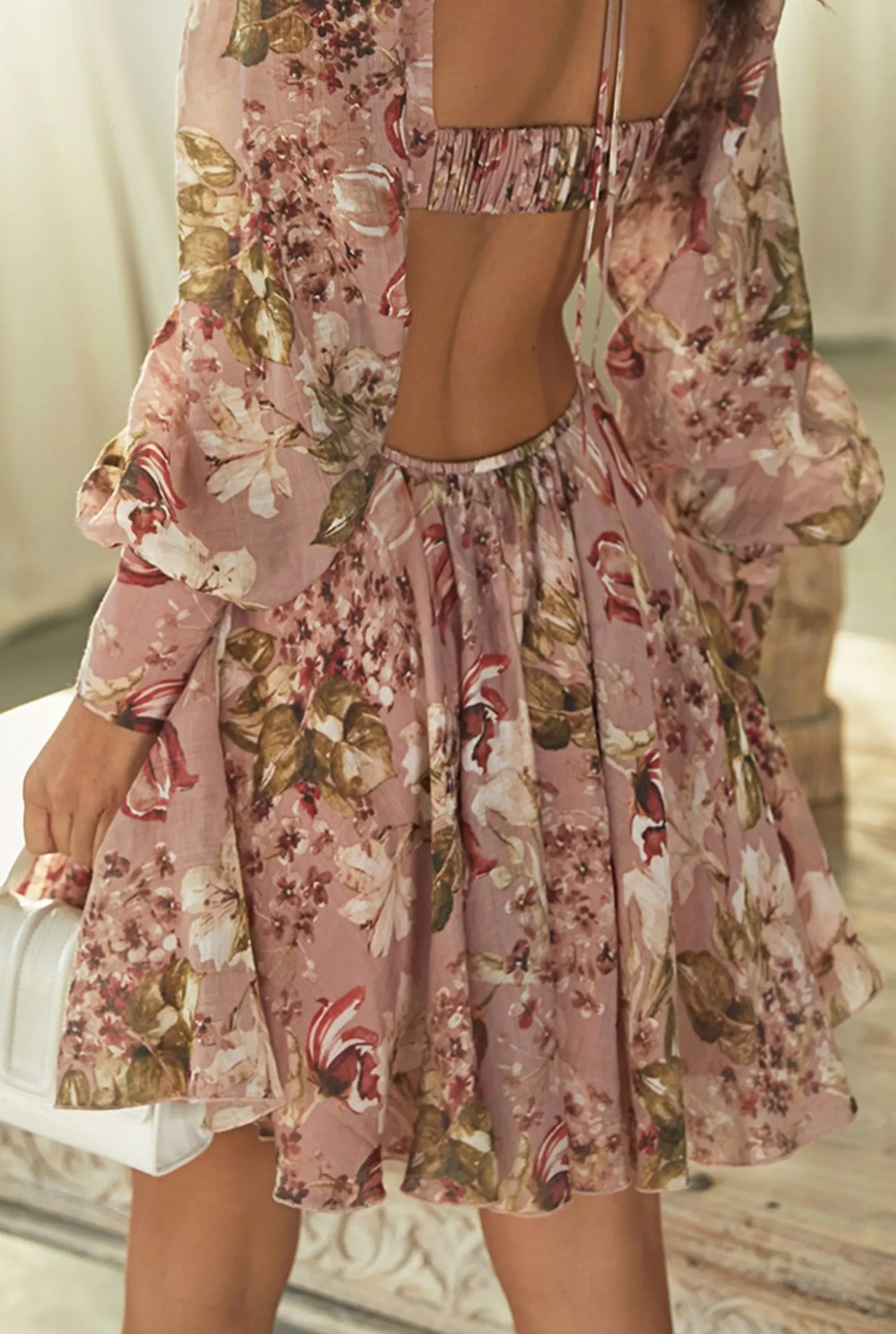 Flash Sale Halla - A Subtle Dress With A Botanical Print Women Wedding
