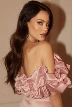 Discount Hemani - Mini Corset Dress In Delicate Pink With Crinkled Collar Women Wedding