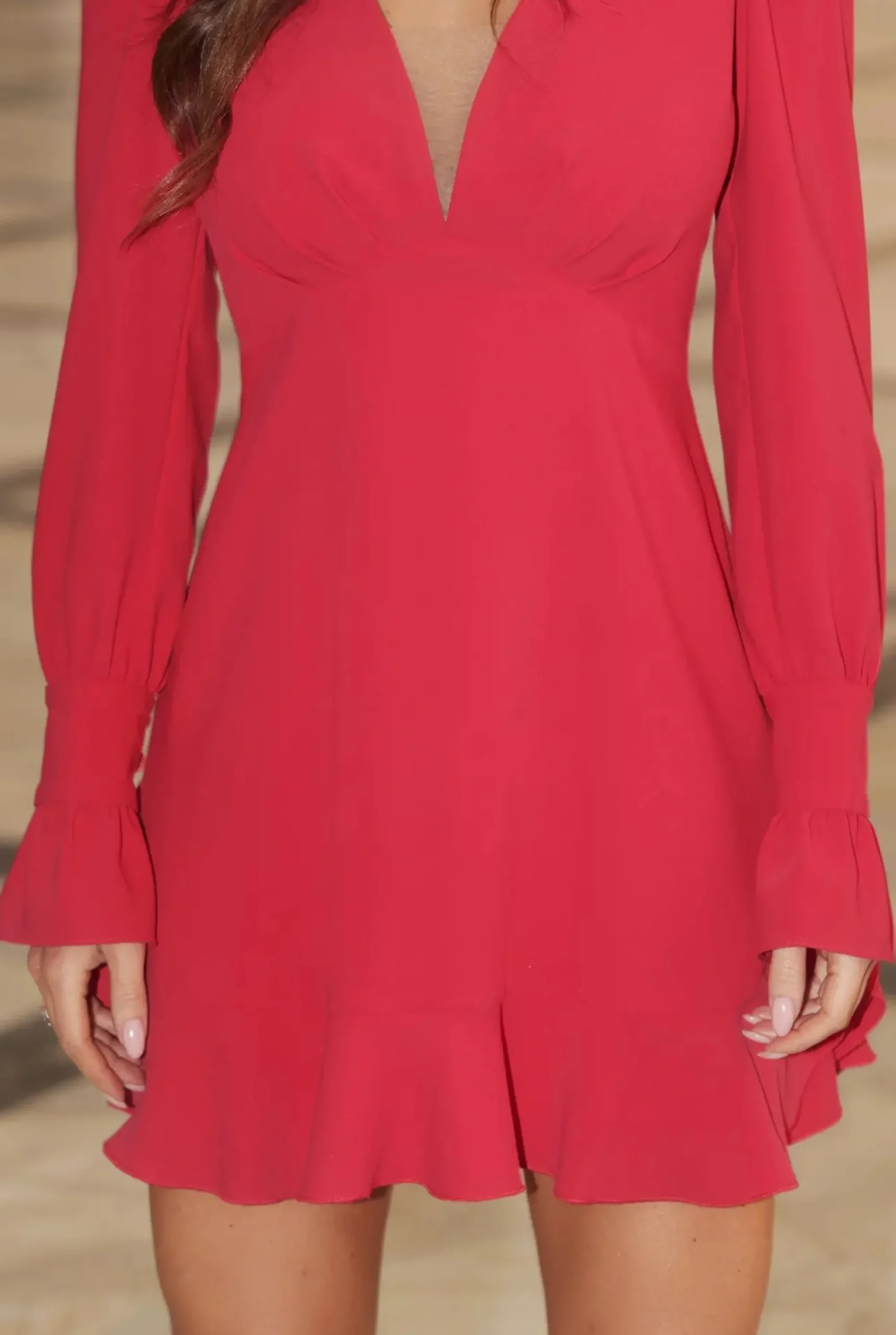 Flash Sale Hoshi - Red Frilly Dress Women Wedding