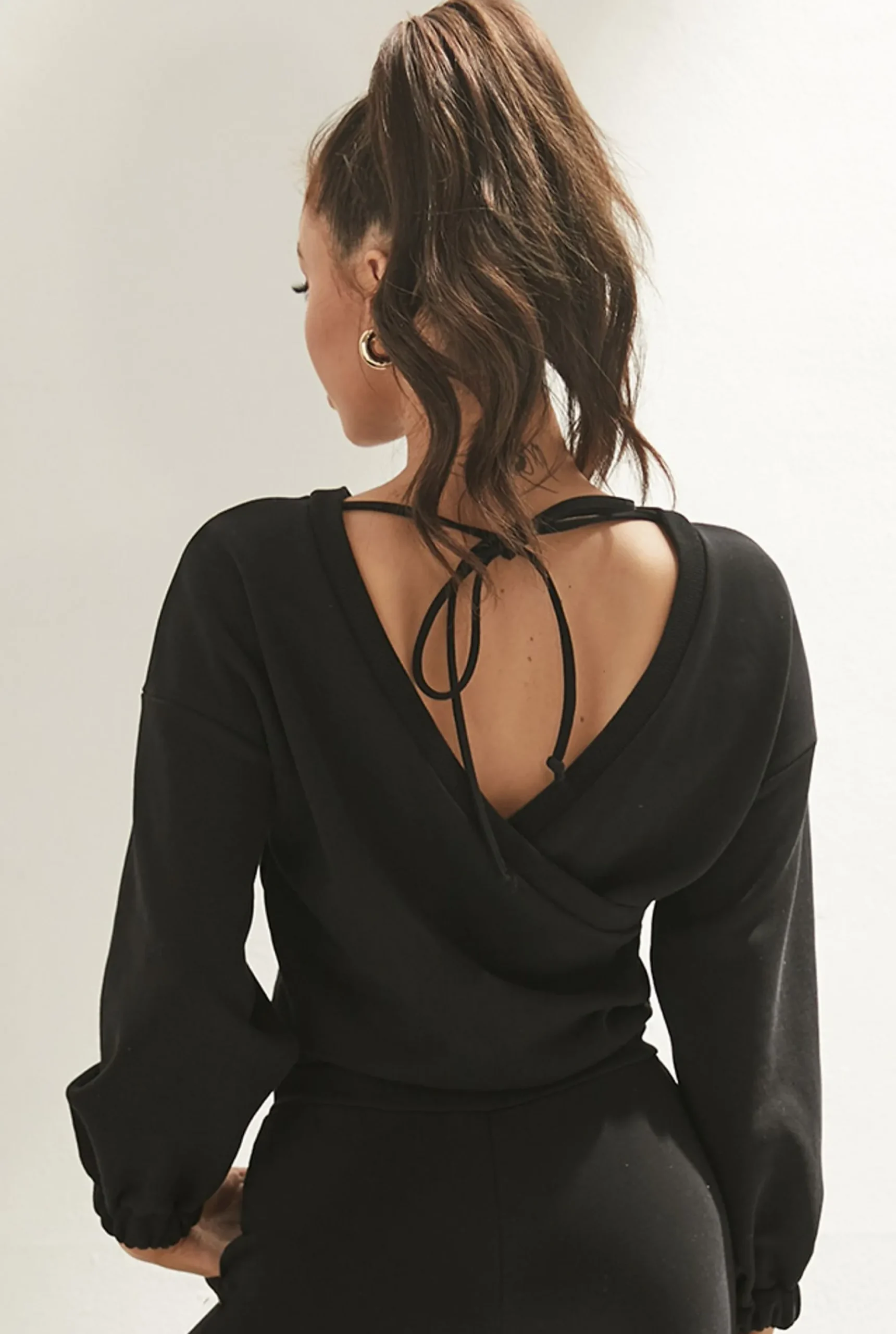 Outlet Jade Black Jumpsuit - Tracksuit With Open Back Women Tracksuits