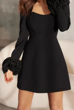 Best Sale Janelle - Black Mini With Fancy Neckline Women Wedding