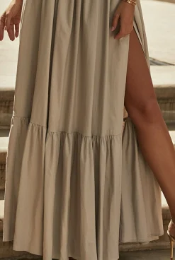 Cheap Kamalla Gray - Maxi Dress In A Natural Style Women Every Day