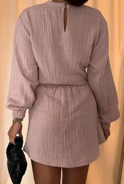 Outlet Kama - Pink Tracksuit Set With Mini Skirt And Embroideries Women Every Day