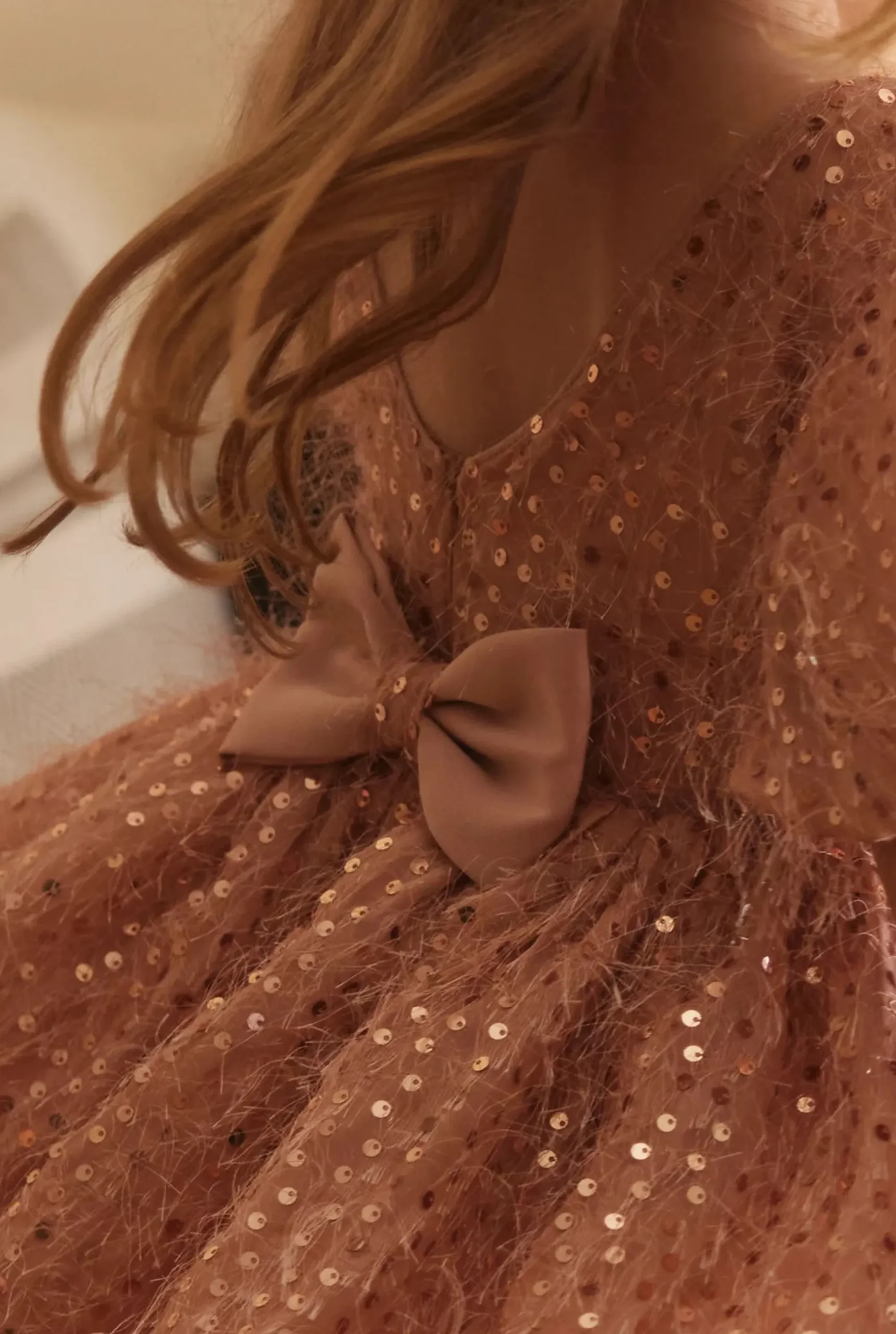New Kimi - Children'S Mini Dress With Buffs And Embellished Bow Women Kids
