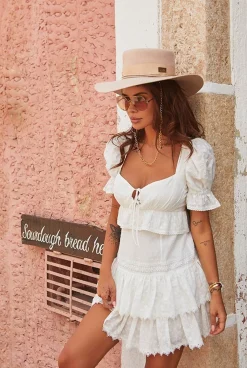 Fashion Laura - Subtle Boho Style Dress With A Tie Women Every Day