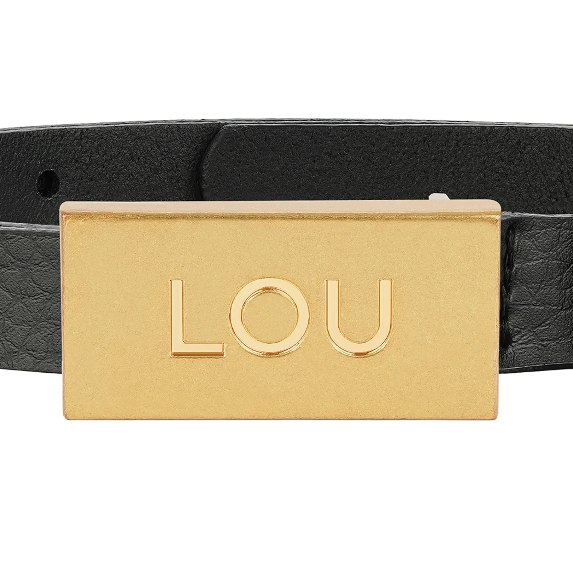 Cheap Lita Belt - Elegant Black Women'S Belt With Gold Lou Buckle Women Belts
