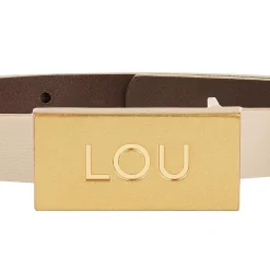 Best Lita Belt - Women'S Belt In Ecru Shade With Exclusive Gold Buckle. Women Belts