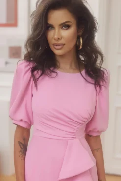 Cheap Lorena - Elegant And Romantic Midi Dress In Powder Pink Women Wedding