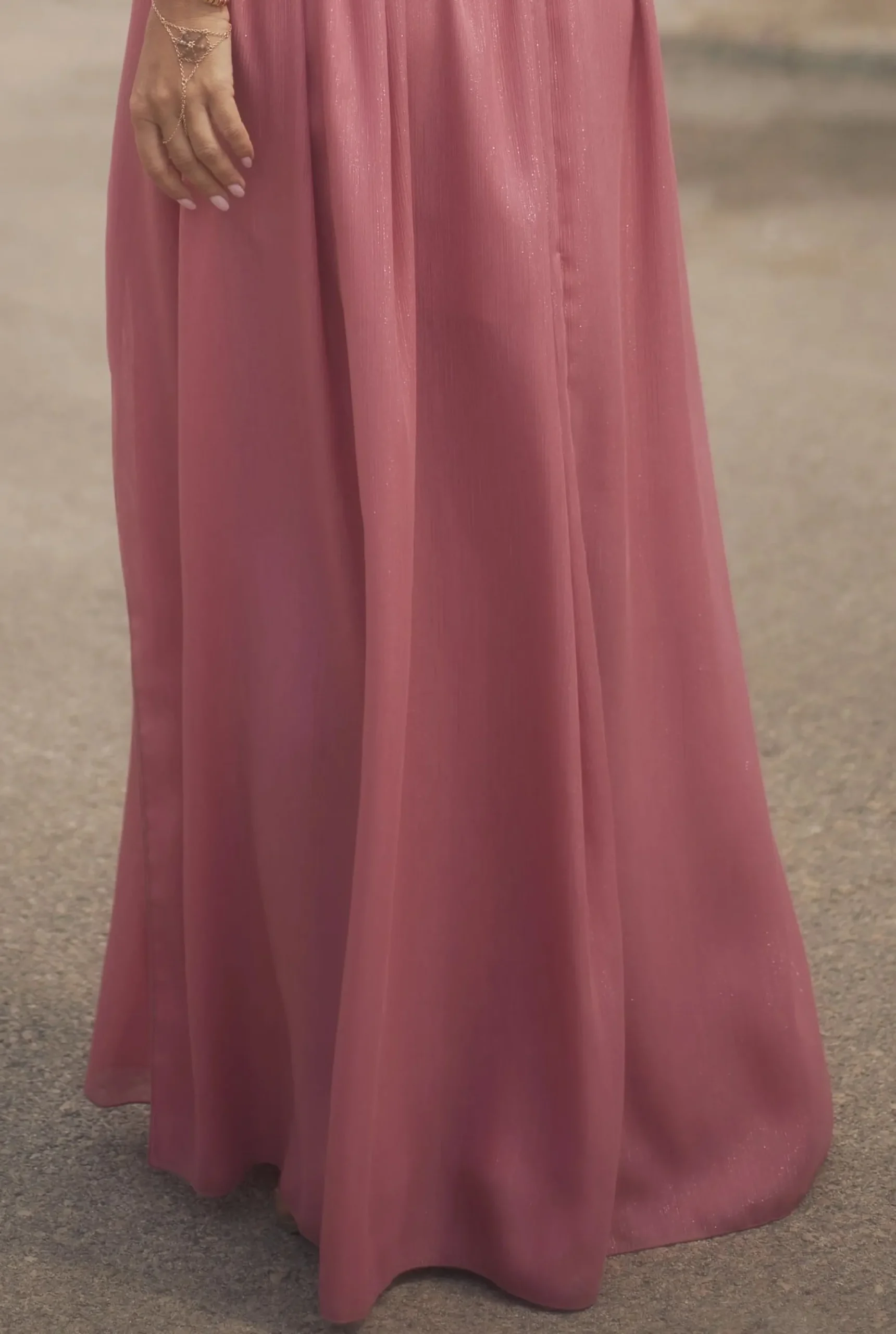 Hot Maribel - Maxi Dress In Coral Color Women Christening