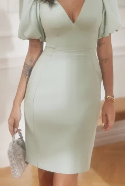 Flash Sale Marion - Elegant Mint Midi Dress Women Christening