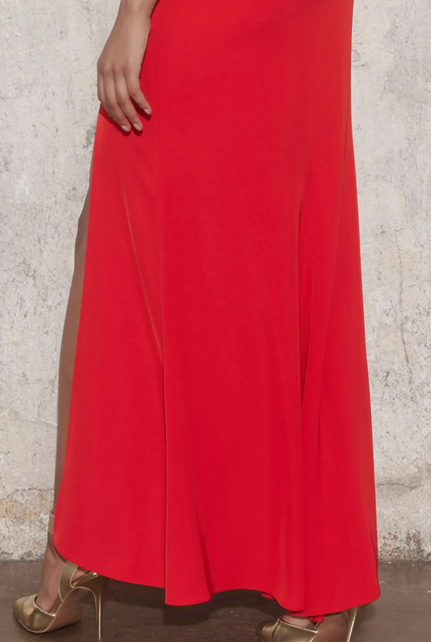 Clearance Marlene - Red Dress With A Frill Pattern Women Wedding