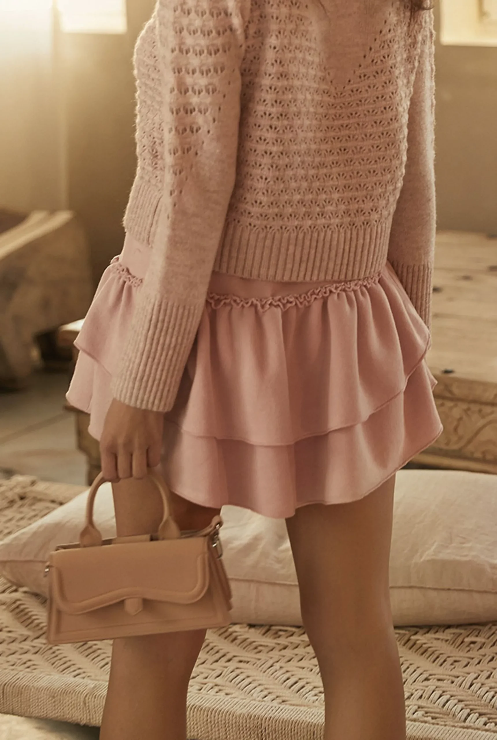 Sale Mira - Set Mini Sweater + Skirt With Ruffles Women Every Day