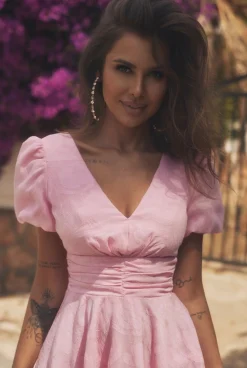 Best Sale Nilda - Mini Cocktail Dress In Powder Pink Women Christening