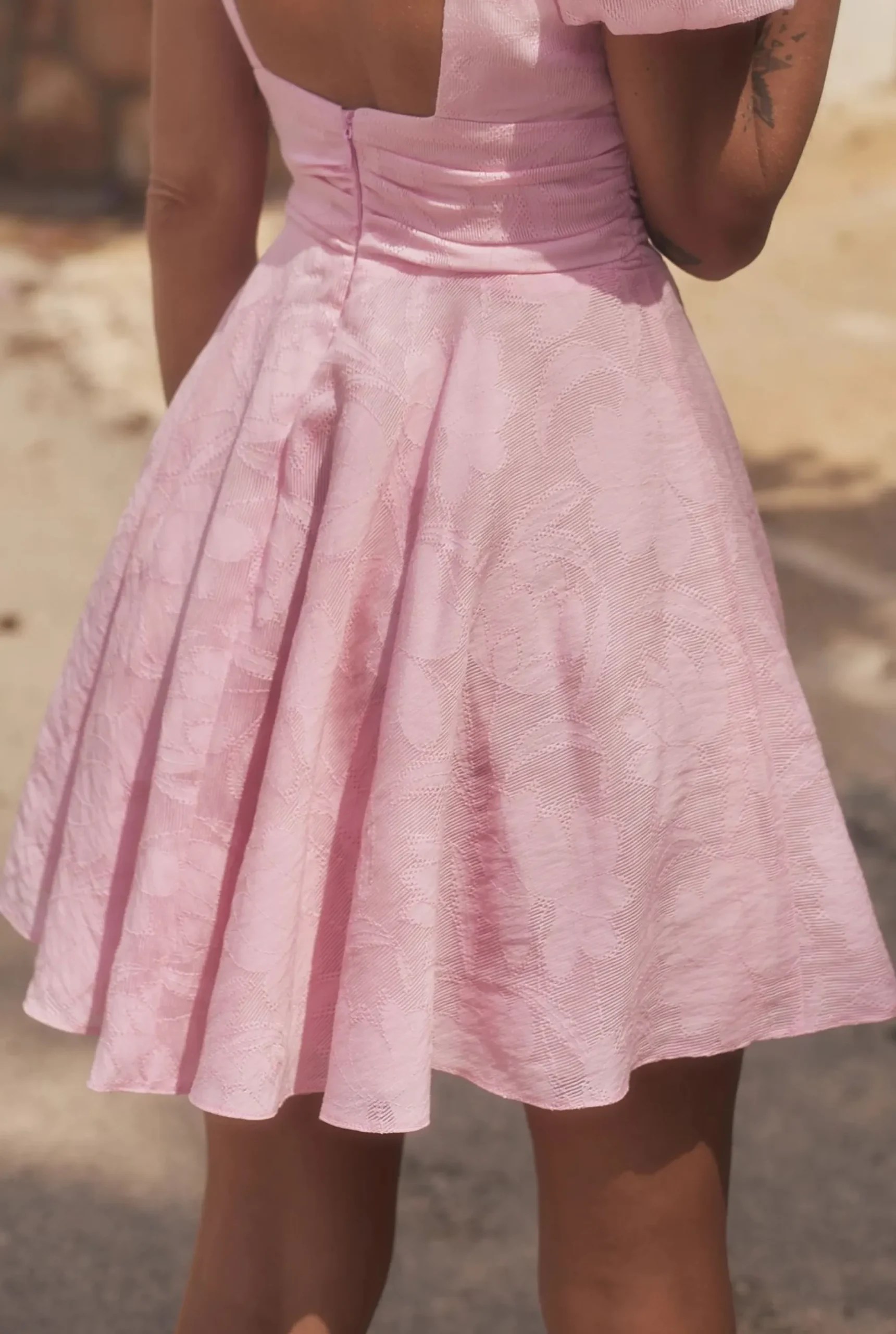 Best Sale Nilda - Mini Cocktail Dress In Powder Pink Women Christening