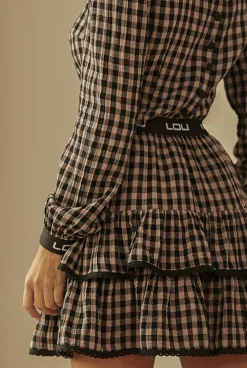 Store Odetta Pink - Comfortable Set In Pink Check Women Sets