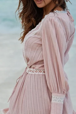 Outlet Pascadore - A Boho Style Dress With A Loose Cut And Long Sleeves Women Every Day
