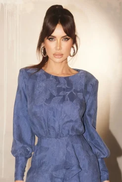 New Poppy - Mini Blue Floral Print Dress Women Every Day