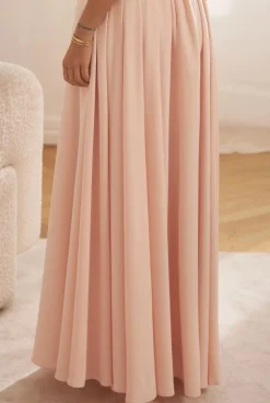 Sale Reyna - Asymmetrical Maxi Dress With Shoulder Buffets Women Wedding