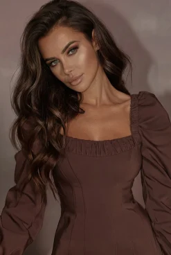 Shop Royce Chocolate - Fitted Mini In Chocolate Shade Women Every Day