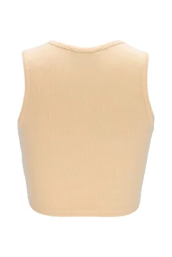 Outlet Saura - A Short Cream Strapless Top Women T-Shirts
