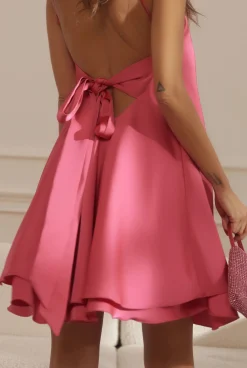 Discount Sovann - Blanket Dress In Pink Satin Women Wedding