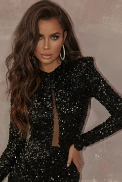 Online Tarlow - Midi Elegance In Deep Black Women New Year'S Eve