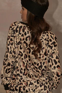 Discount Tracksuit Mouros - Velor Tracksuit With A Loose Cut In A Leopard Print Women Sets