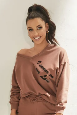 Online Valeria - Comfortable Tracksuit In Chocolate Shade Women Tracksuits