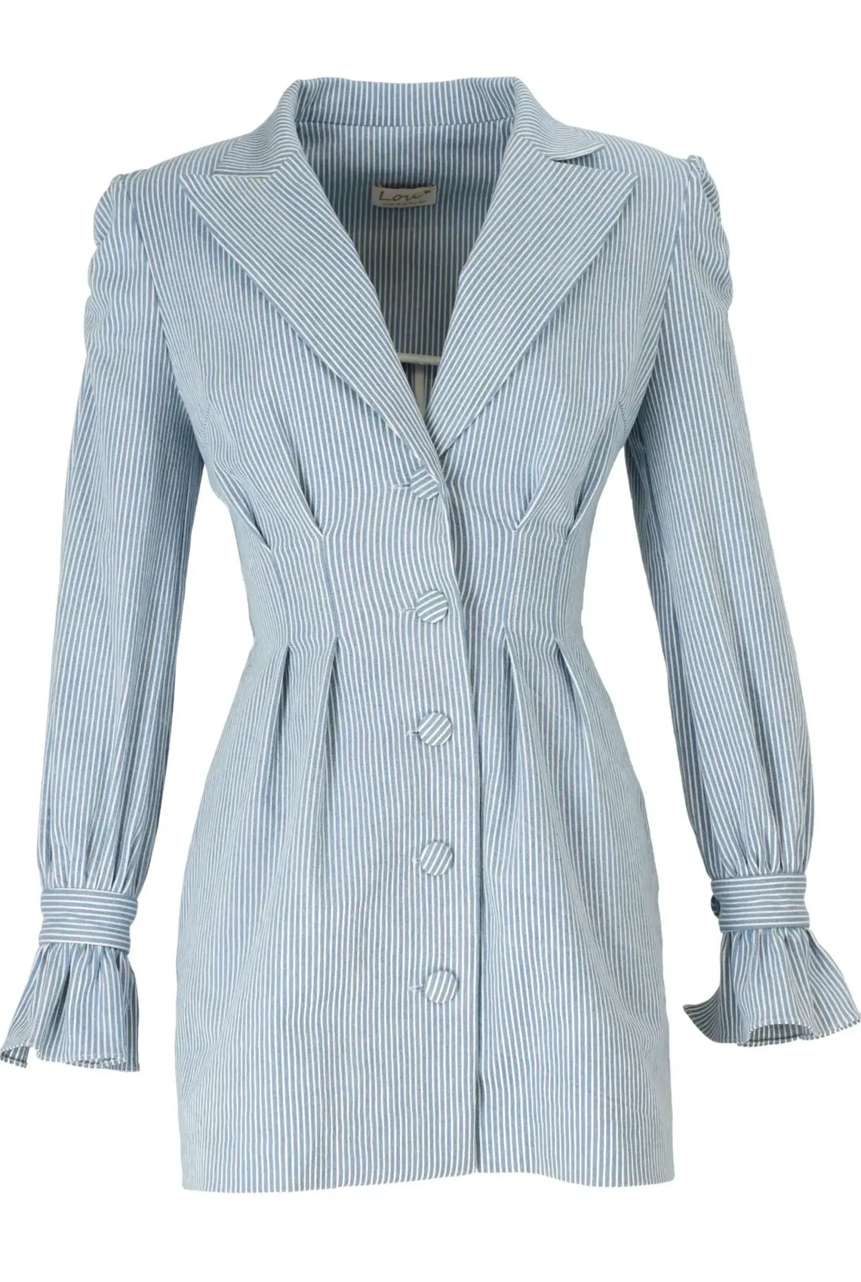 Hot Vari - Blue Denim Mini Dress With Neckline Women Wedding