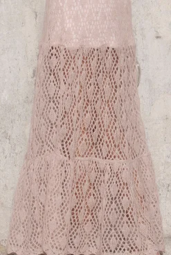 Outlet Willow - Pink Maxi Knit Dress Women Every Day