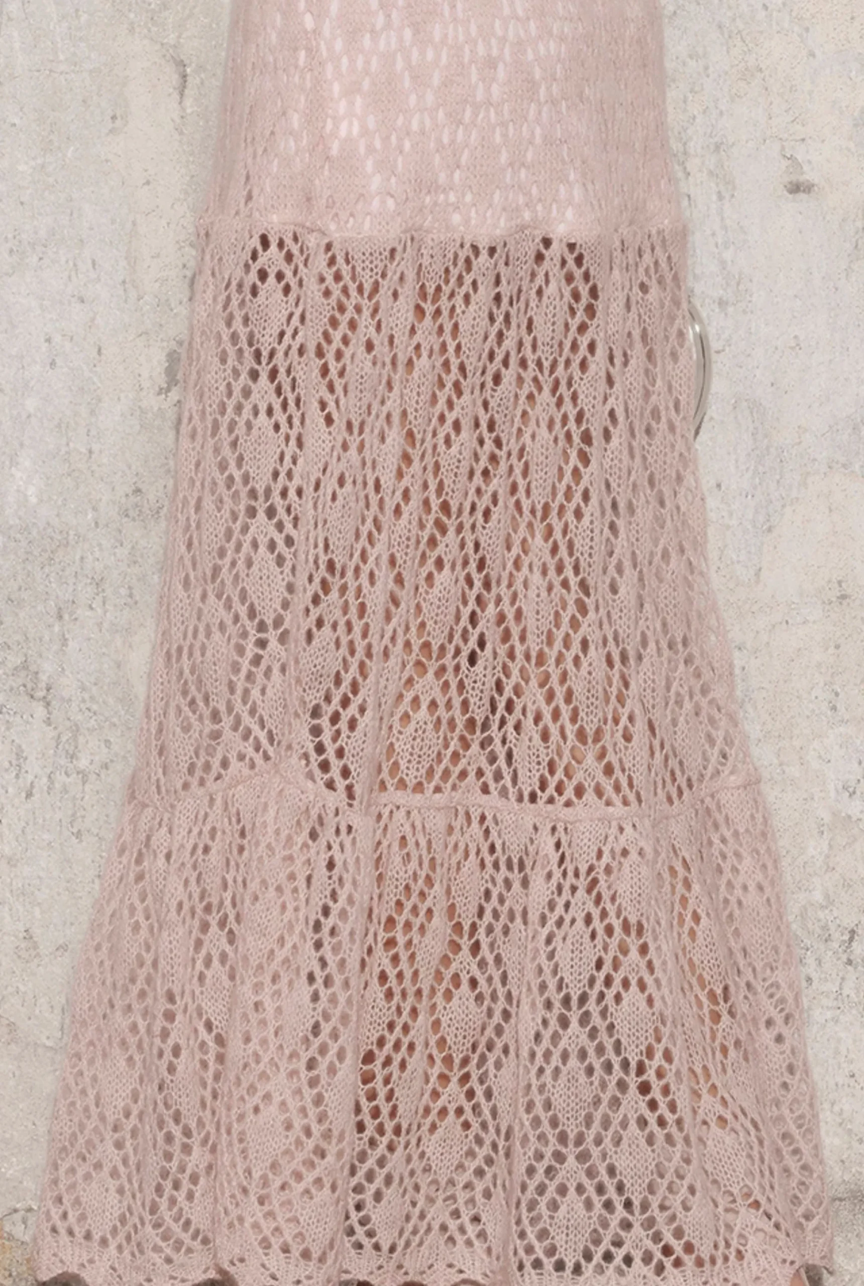 Outlet Willow - Pink Maxi Knit Dress Women Every Day
