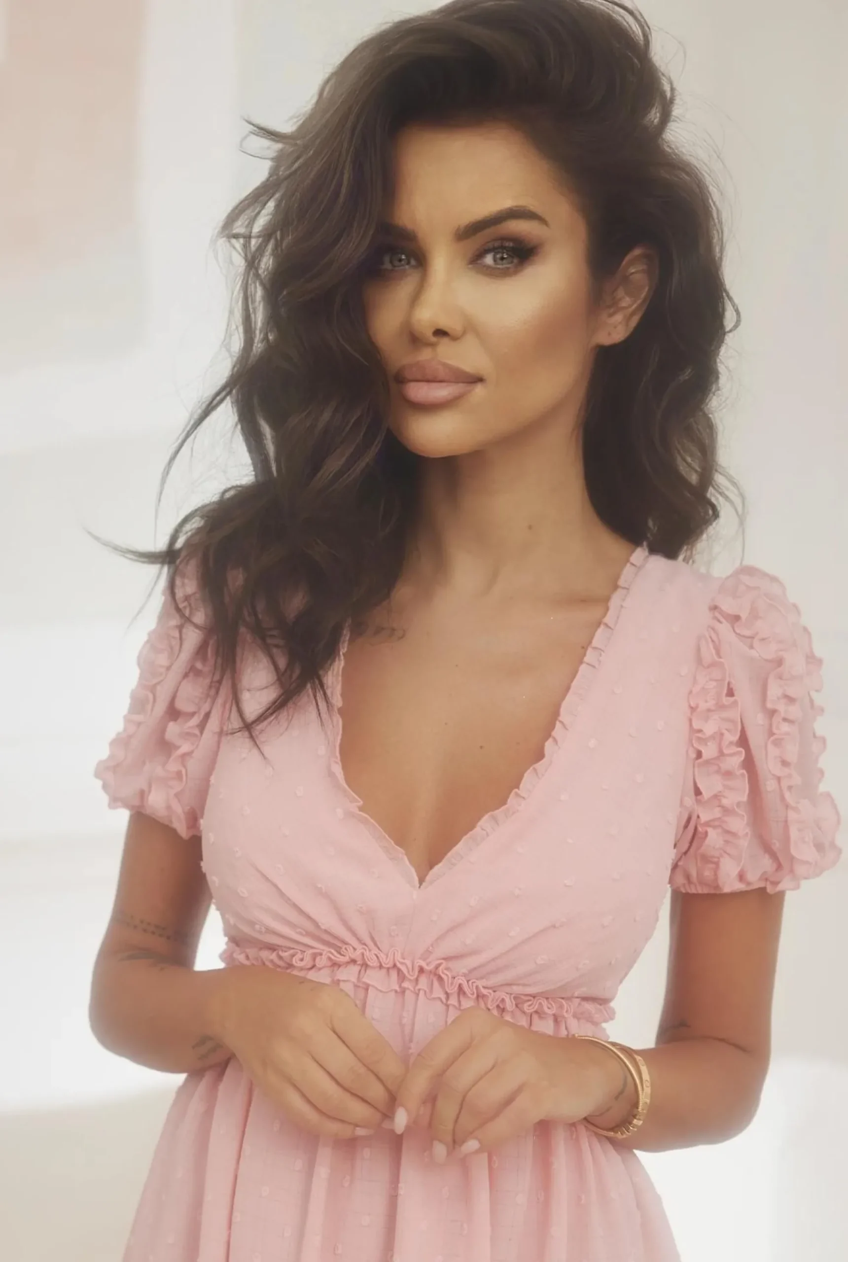 Cheap Xenia - Romantic Mini Dress In Powder Pink Women Wedding
