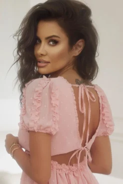 Cheap Xenia - Romantic Mini Dress In Powder Pink Women Wedding