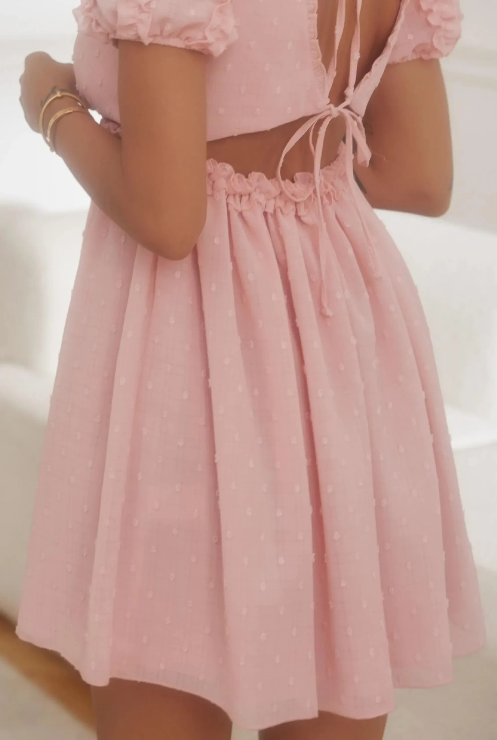 Cheap Xenia - Romantic Mini Dress In Powder Pink Women Wedding