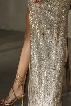 Hot Yelda - Maxi Dress With Glitter Fit Women Wedding
