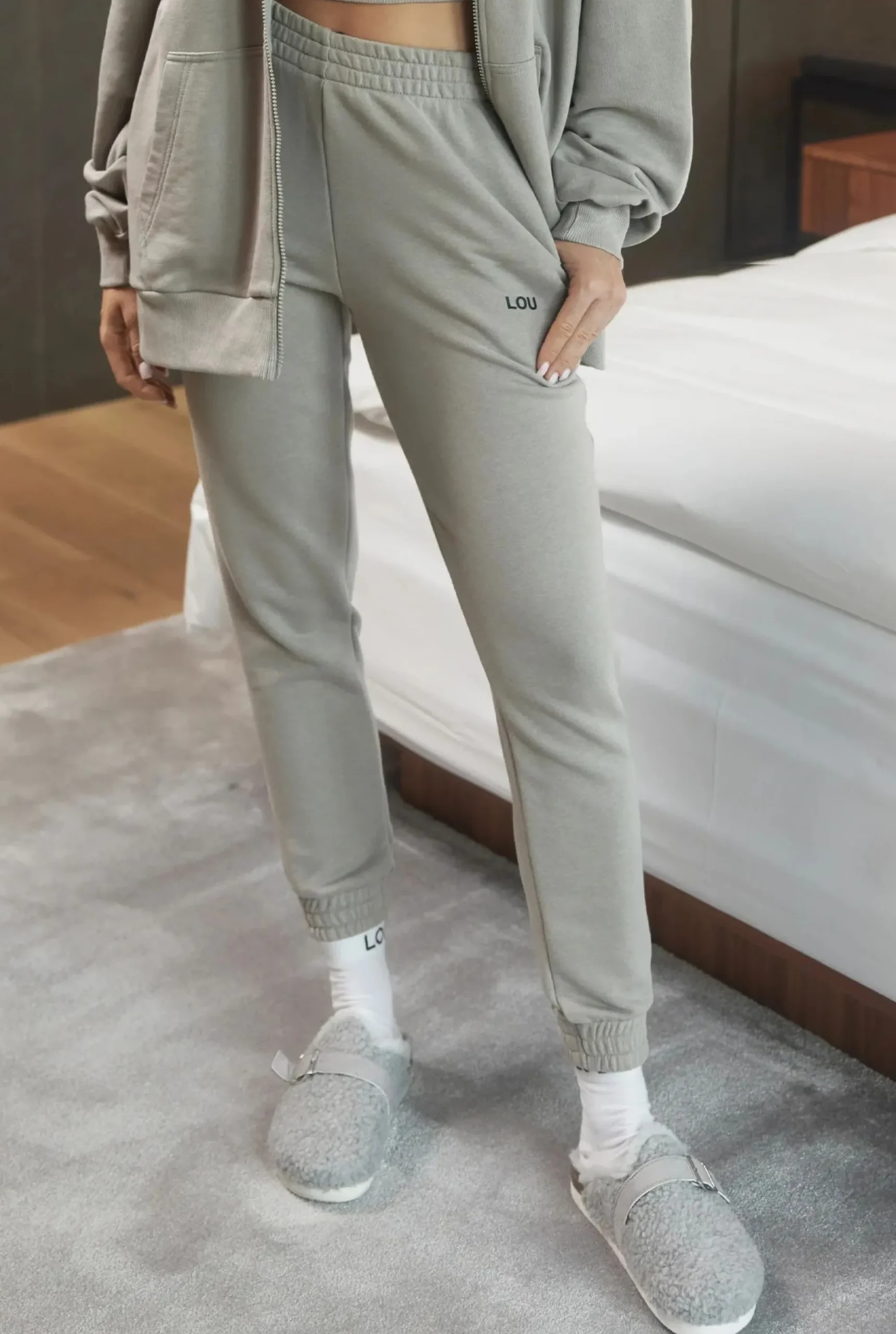 Discount Zorca Pants - Ash Gray, Elastic Pants Women Tracksuits