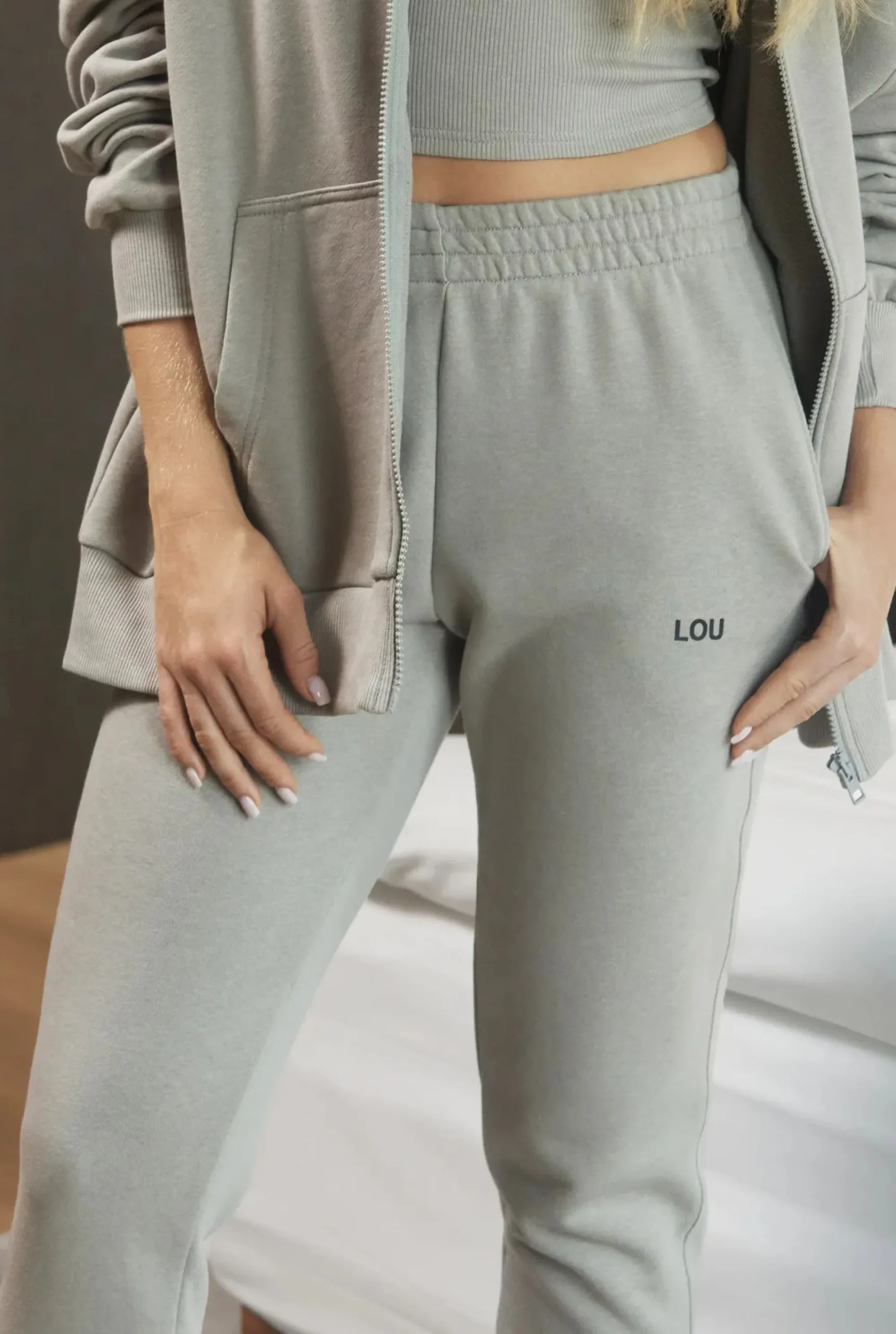 Discount Zorca Pants - Ash Gray, Elastic Pants Women Tracksuits